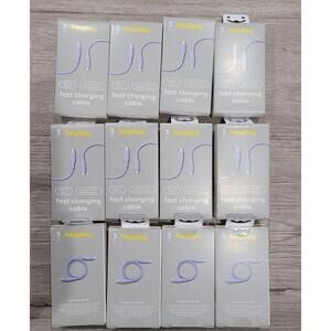 12 Pack -  Of Heyday 3 FT Fast Charging Cable USB-C To USB-C LOT #1